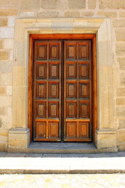 Detail van een deur alcantara, Spanje — Stockfoto