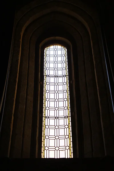 Detail kaca patri di Katedral Caceres, Spanyol — Stok Foto