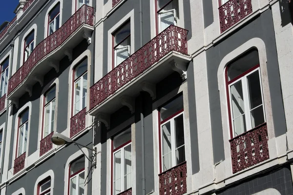 Detalhe de um edifício antigo, Lisboa, Portugal — Fotografia de Stock