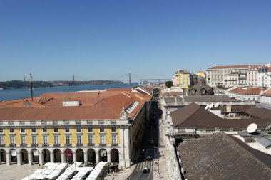 Şehir Merkezi ve köprü, lisbon, Portekiz
