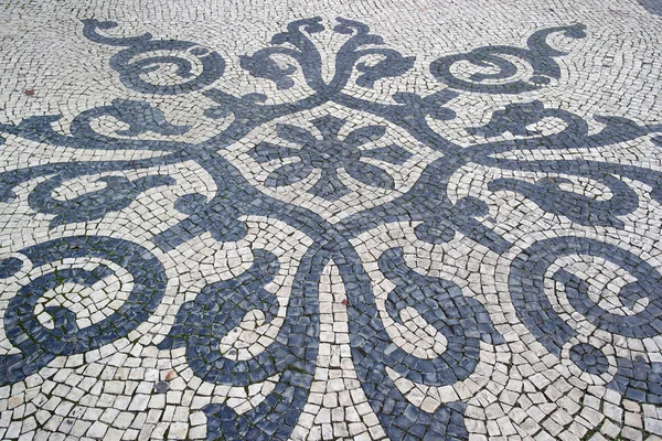 Portuguese pavement, calcada portuguesa — Stock Photo, Image