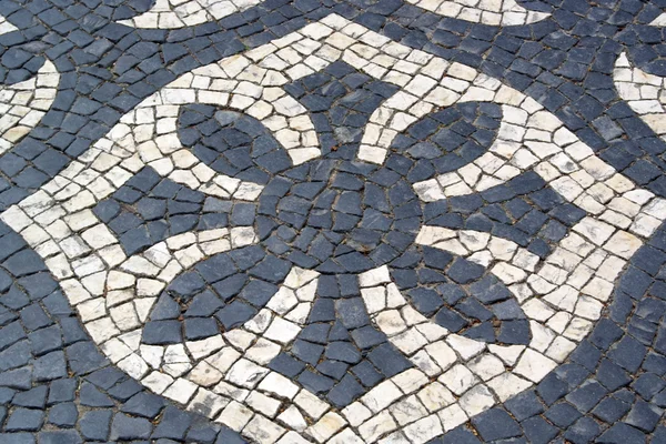 Portuguese pavement, calcada portuguesa — Stock Photo, Image