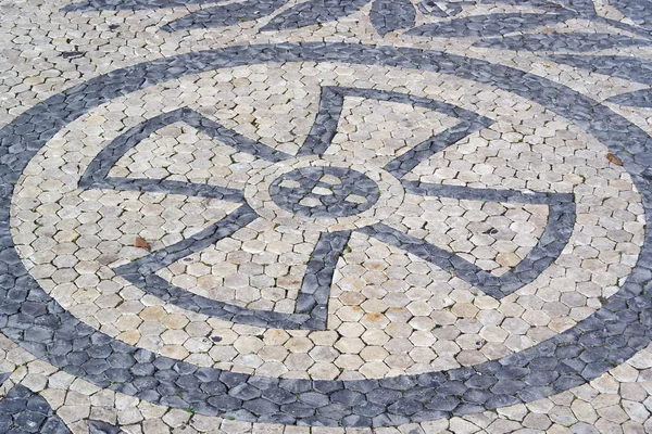 Portuguese pavement, calcada portuguesa — Stock Photo, Image