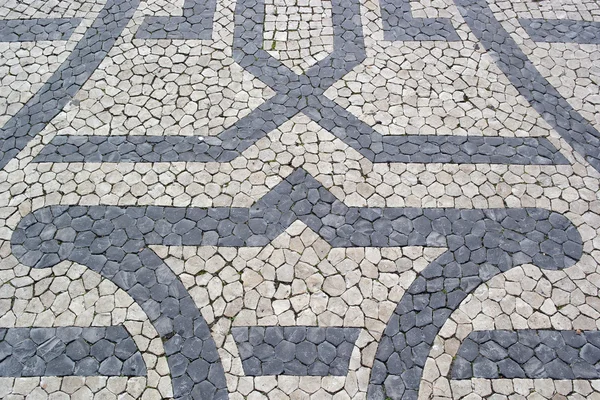 Португальский тротуар, calcada portuguesa — стоковое фото