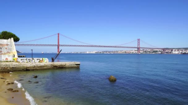 Sungai Tagus Adalah Sungai Terpanjang Semenanjung Iberia — Stok Video