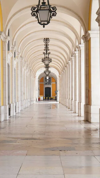 Mais Importante Capital Portugal Praça Comércio Lisboa — Fotografia de Stock