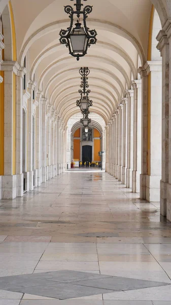 Belangrijkste Stad Van Hoofdstad Portugal Het Handelsplein Lissabon — Stockfoto