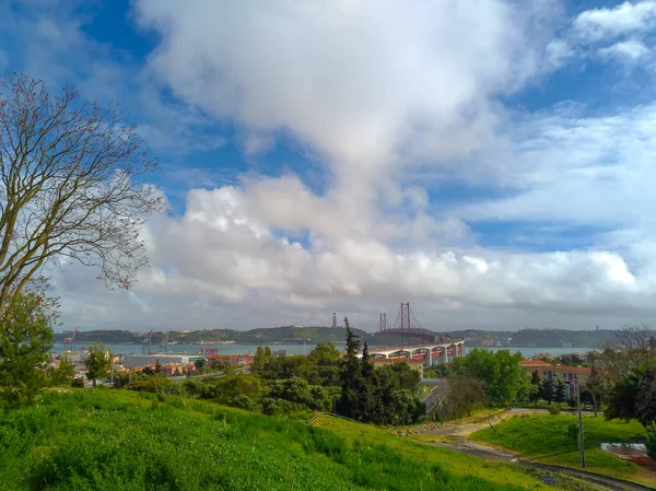 25Th April Tagus River Located Capital City Portugal Lisbon — Photo