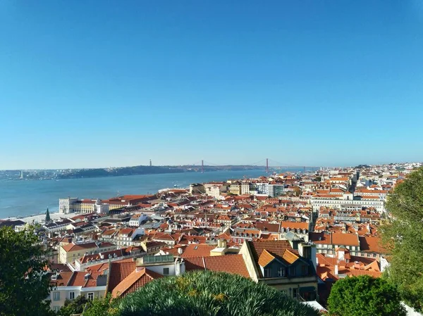 25Th April Tagus River Located Capital City Portugal Lisbon — Foto de Stock