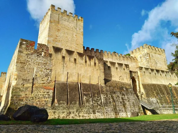 Castello Moresco San Giorgio Situato Nella Capitale Portoghese Lisbona — Foto Stock