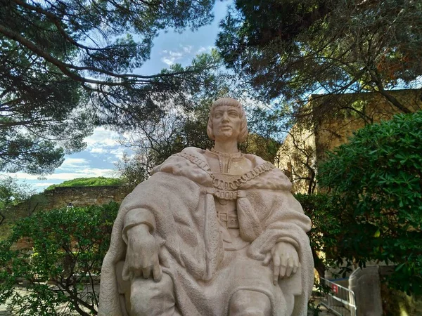 Moorish Castle Saint George Located Portuguese Capital City Lisbon — Φωτογραφία Αρχείου