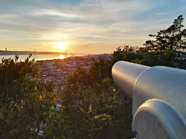 Moorish Castle Saint George Located Portuguese Capital City Lisbon — Fotografia de Stock