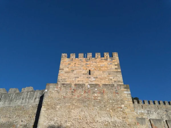 Castello Moresco San Giorgio Situato Nella Capitale Portoghese Lisbona — Foto Stock