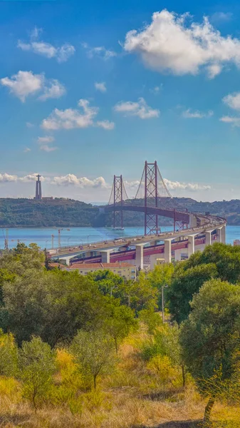 Απριλίου Γέφυρα Λισαβόνα Πορτογαλία — Φωτογραφία Αρχείου