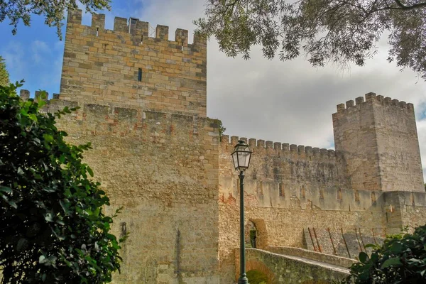 Castello Saint Georges Lisbona Portogallo — Foto Stock