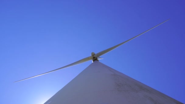 Portugal Wind Turbine Eolic Moving Lousa Portuguese Mountain Range — 비디오