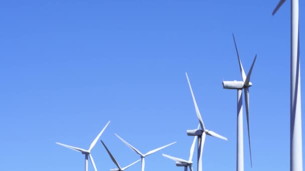 Portugal Wind Turbine Eolic Moving Lousa Portuguese Mountain Range — Vídeo de stock