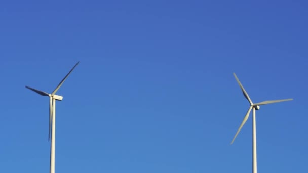 Portugal Wind Turbine Eolic Moving Lousa Portuguese Mountain Range — Stock video