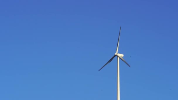 Portugal Wind Turbine Eolic Moving Lousa Portuguese Mountain Range — Wideo stockowe