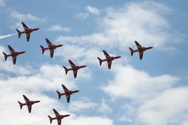 Hawk T1 jet aircrafts on air show — Stock Photo, Image