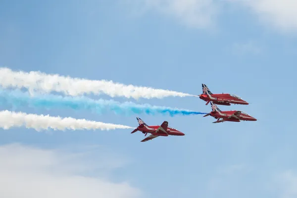 Hawk T1 jet aircrafts on air show — Stock Photo, Image