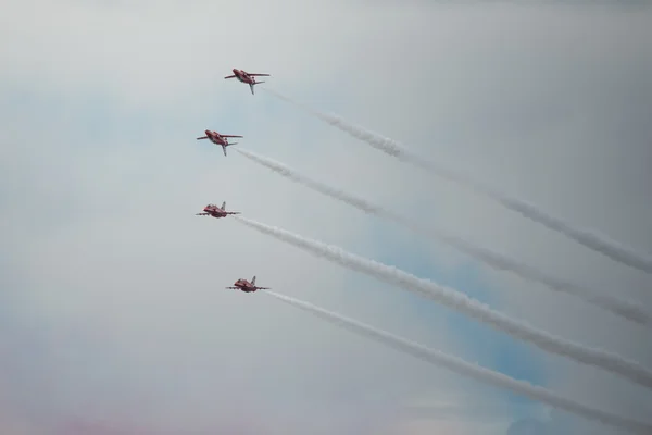 Hawk T1 jet aircrafts on air show — Stock Photo, Image