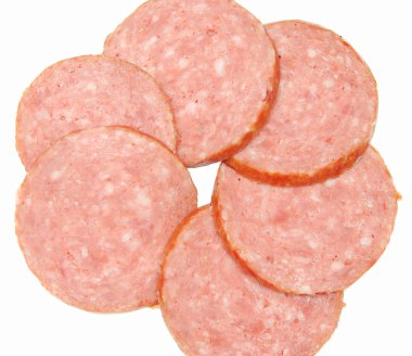 Tütsülenmiş sosis dilimleri