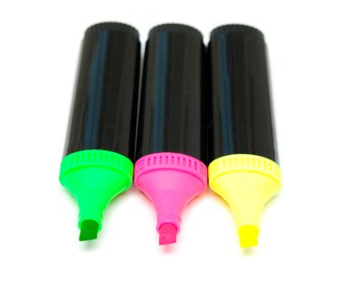 üç renk işaretleyicilerini