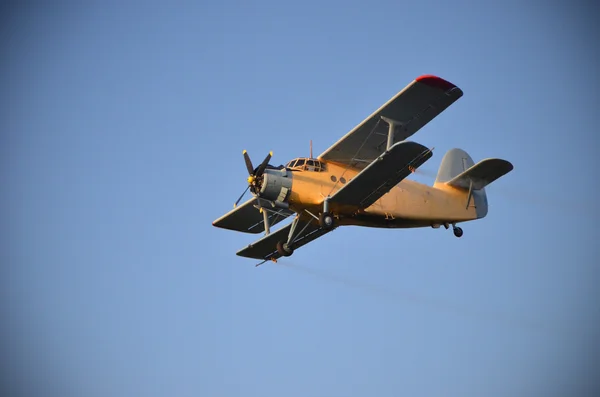 Малий літак у польоті Ліцензійні Стокові Фото