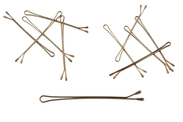 Bobby pin isolerad på vit Stockbild