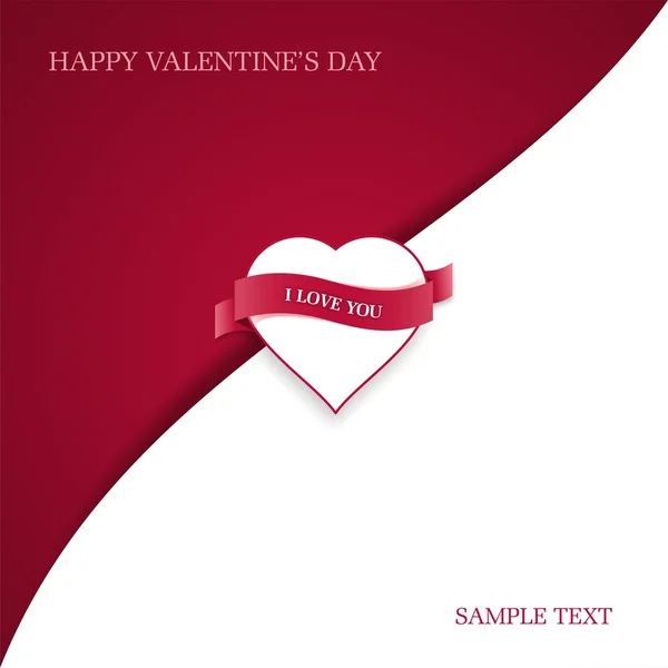 Heart Valentines day card — Stock Vector