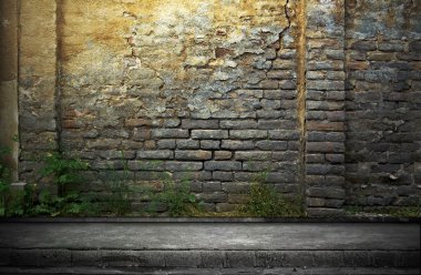Street grunge wall. Digital background for studio photographers.