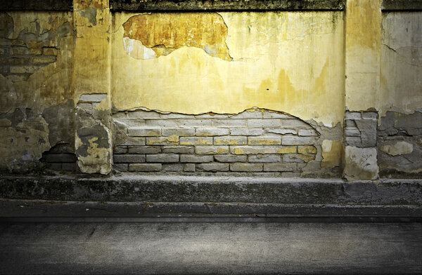 Street grunge wall. Digital background for studio photographers.