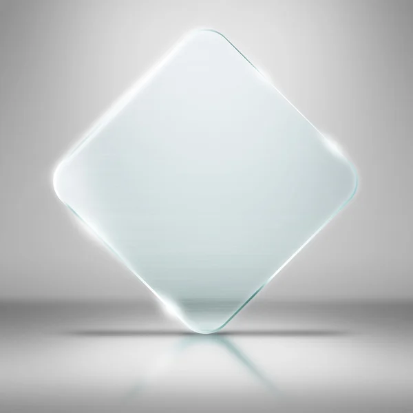 Foto de placa de vidro em branco com espaço de cópia — Fotografia de Stock