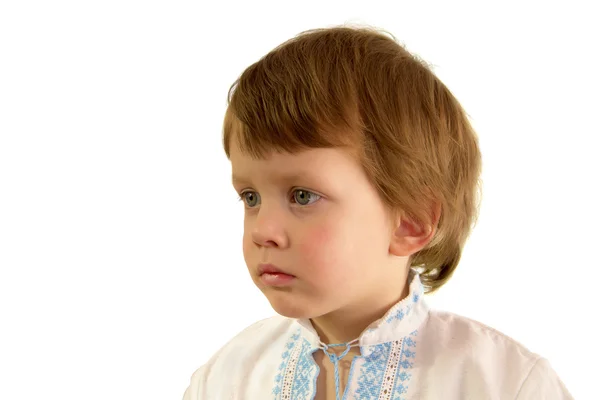 Niño en la camisa bordada ucraniana — Foto de Stock