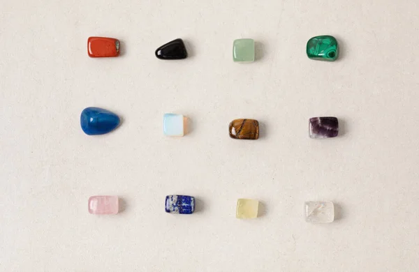 Colección Cristales Curativos Chakra Reiki Piedras Preciosas Para Bienestar Armonía — Foto de Stock