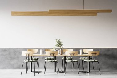 Dahili Kahve Dükkanı Duvar Modeli - 3D Hazırlama, 3D Görüntü 