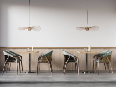 Dahili Kahve Dükkanı Duvar Modeli - 3D Hazırlama, 3D Görüntü 