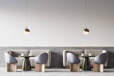 Dahili Kahve Dükkanı Duvar Modeli - 3D Hazırlama, 3D Görüntü 