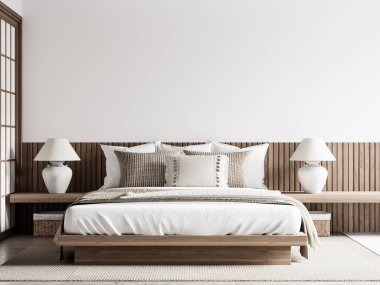 İç Yatak Odası Duvar Modeli - 3D Hazırlama, 3D Görüntü