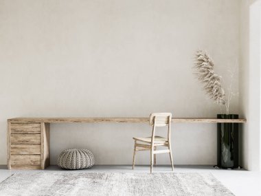 İç Salon Duvar Modeli - 3D Yapılandırma, 3D Görüntü 