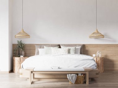 İç Yatak Odası Duvar Modeli - 3D Hazırlama, 3D Görüntü