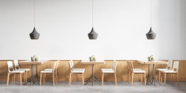 Dahili Kafe Duvarı Modeli - 3d Yapılandırma, 3d Görüntü 