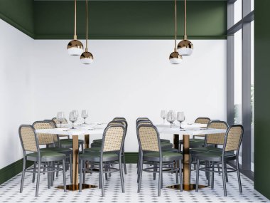 Dahili Kafe Duvarı Modeli - 3d Yapılandırma, 3d Görüntü 