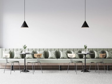 Dahili Kafe Duvarı Modeli - 3d Yapılandırma, 3d Görüntü 