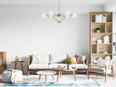 İç Salon Duvar Modeli - 3D Yapılandırma, 3D Görüntü 