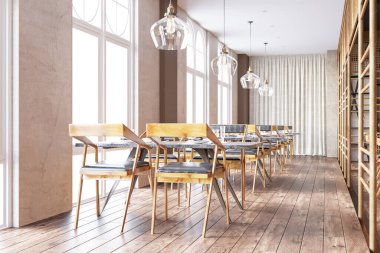 3D Rendering Coffee Shop ve Cafe Lounge Restoranı