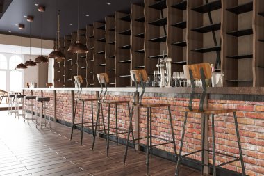 3D Rendering Coffee Shop ve Cafe Lounge Restoranı