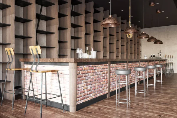 3D Rendering Coffee Shop ve Cafe Lounge Restoranı