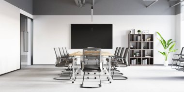 3D iş görüşmesi ve çalışma odası